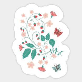 Valentine's Floral Splash Sticker